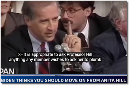 Joe Biden tells Anita Hill that any committee member can ask her any question they like, no matter how degrading it might be.