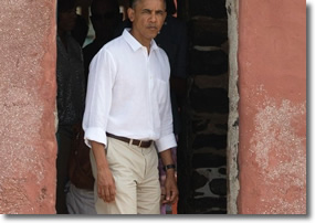 Obama at the Door of No Return on June 27, 2013, Dakar, Senegal (Goree Island)