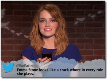 Emma Stone reads her mean tweet on the 2017 Oscars Feb 26 Dolby Theater Hollywood